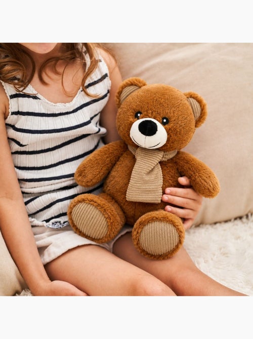 Peluche bouillotte ours marron - made in france - Kiabi