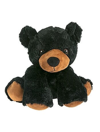 Peluche Bouillotte Ours noir - Made in France