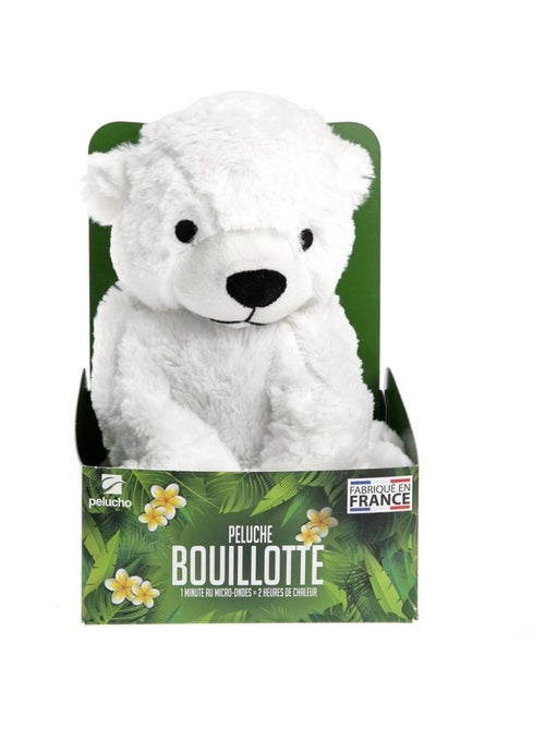 Peluche Bouillotte Ours polaire - Made in France - Kiabi