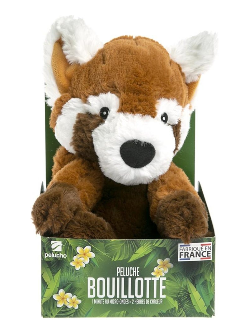 Peluche Bouillotte Panda Roux - Made in France Marron - Kiabi