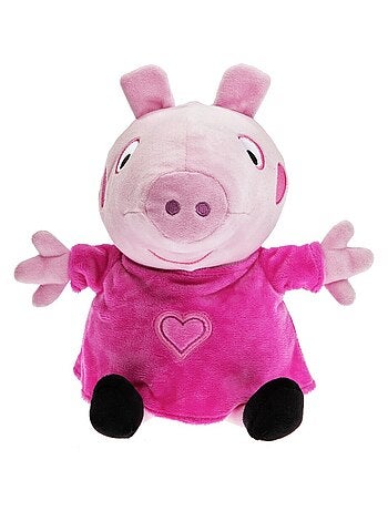 Peluche Bouillotte Peppa pig rose - Made in France