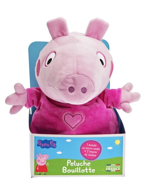 Peluche Bouillotte Peppa pig rose - Made in France - Kiabi