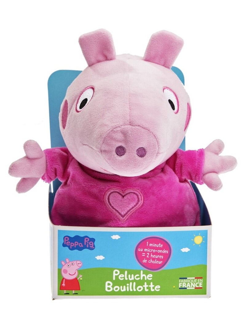Peluche Bouillotte Peppa pig rose - Made in France Marron - Kiabi