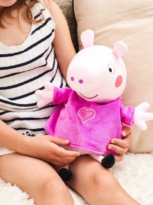 Peluche Bouillotte Peppa pig rose - Made in France - Kiabi