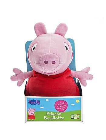 Peluche Bouillotte Peppa pig rouge - Made in France