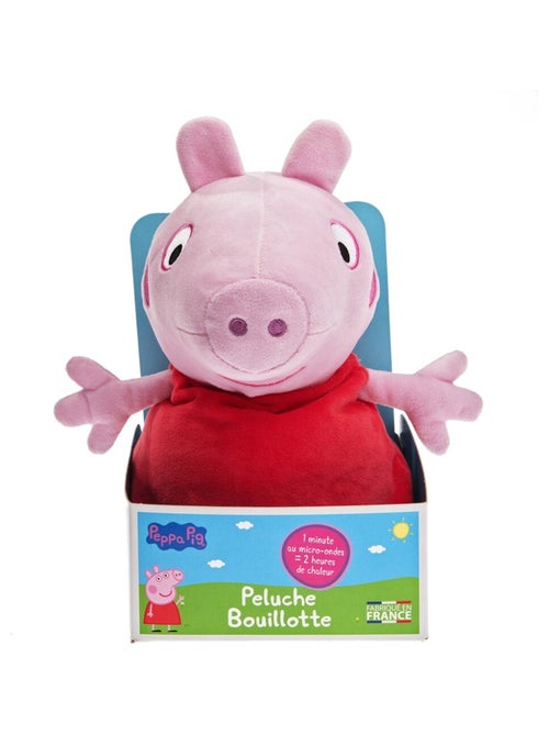 Peluche Bouillotte Peppa pig rouge - Made in France - Kiabi
