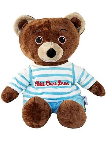 Peluche Bouillotte Petit Ours Brun - Made in France
