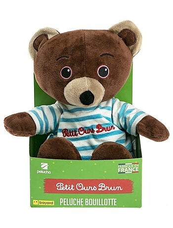 Peluche Bouillotte Petit Ours Brun - Made in France