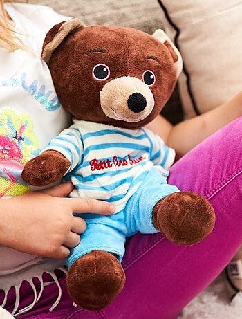 Peluche Bouillotte Petit Ours Brun - Made in France