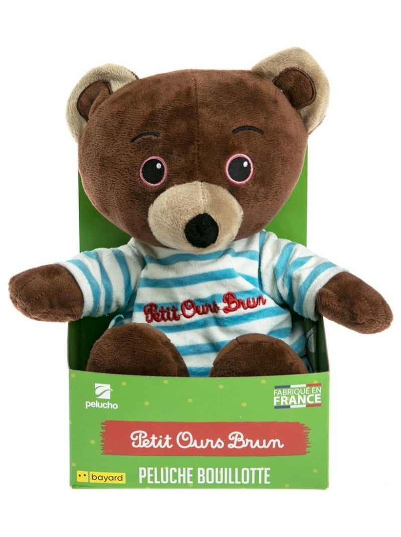 Peluche Bouillotte Petit Ours Brun Made in France Marron