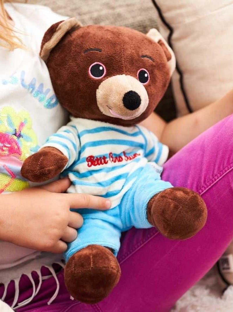 Peluche Bouillotte Petit Ours Brun - Made in France Marron - Kiabi