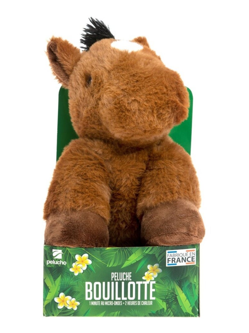 Peluche Bouillotte Poney - Made in France Marron - Kiabi