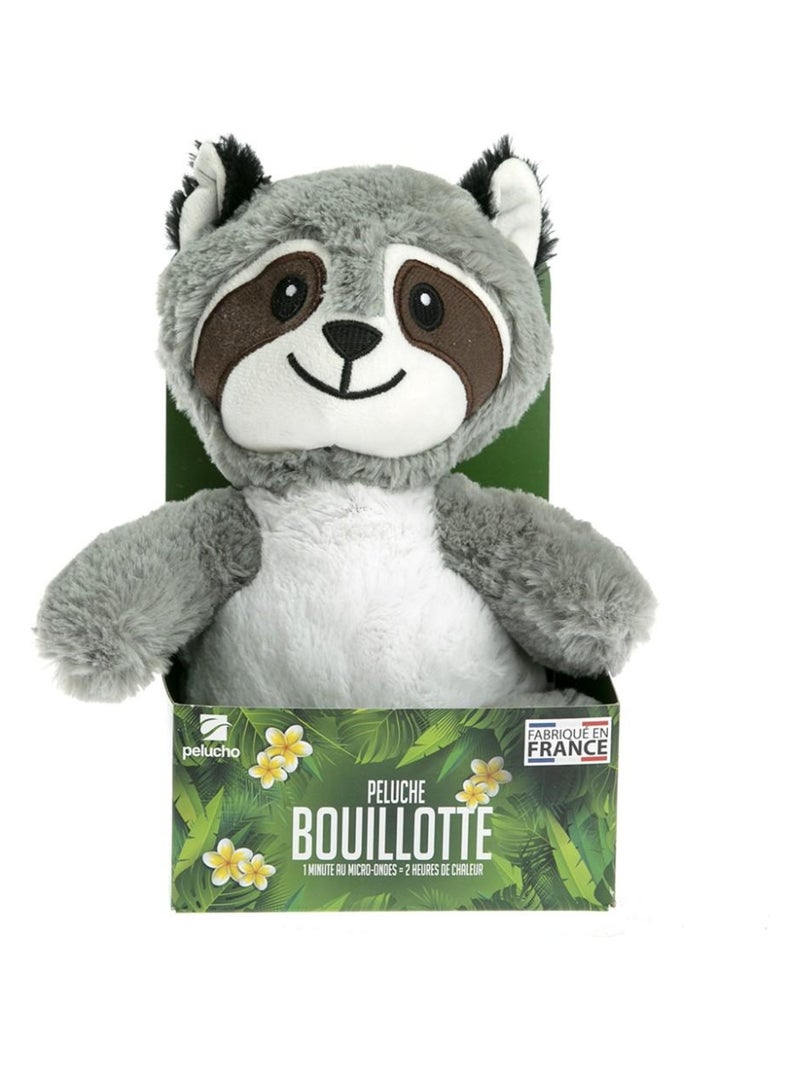 Peluche Bouillotte Raton Laveur - Made in France Gris - Kiabi