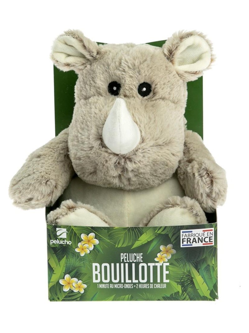 Peluche Bouillotte Rhino - Made in France Gris - Kiabi