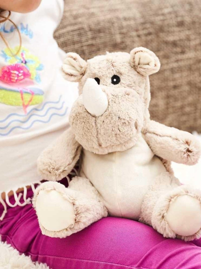 Peluche Bouillotte Rhino - Made in France Gris - Kiabi