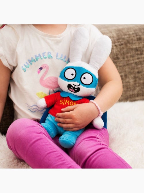 Peluche bouillotte simon super lapin - made in france - Kiabi