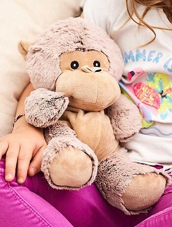 Peluche Bouillotte Singe - Made in France