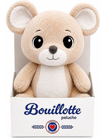 Peluche bouillotte souris - made in france