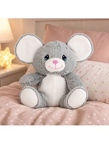 Peluche bouillotte souris - made in france