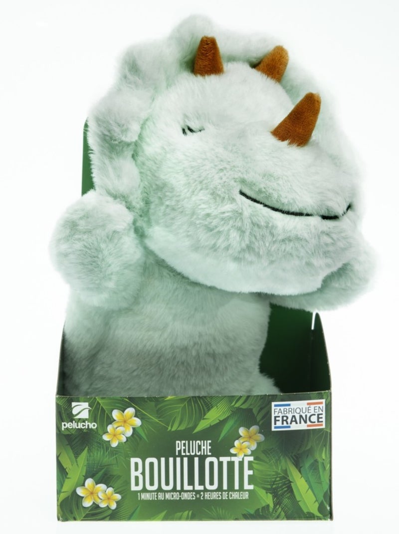Peluche Bouillotte Triceratops - Made in France Vert - Kiabi