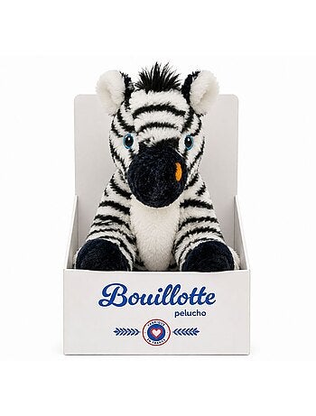 Peluche bouillotte zèbre - made in france