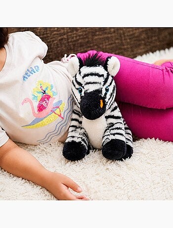 Peluche bouillotte zèbre - made in france