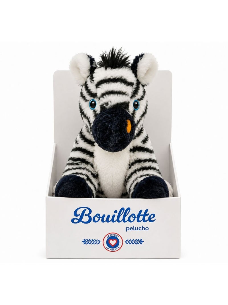 Peluche bouillotte zèbre - made in france Blanc - Kiabi