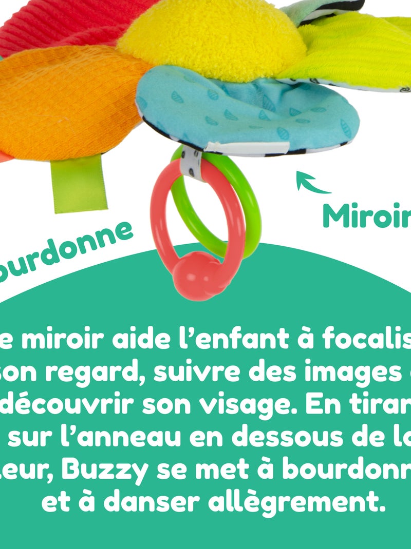Peluche buzzy l’abeille à clip pour landau et poussette Multicolore - Kiabi