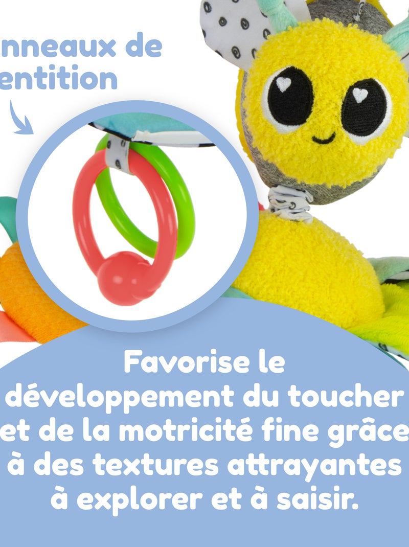 Peluche buzzy l’abeille à clip pour landau et poussette Multicolore - Kiabi