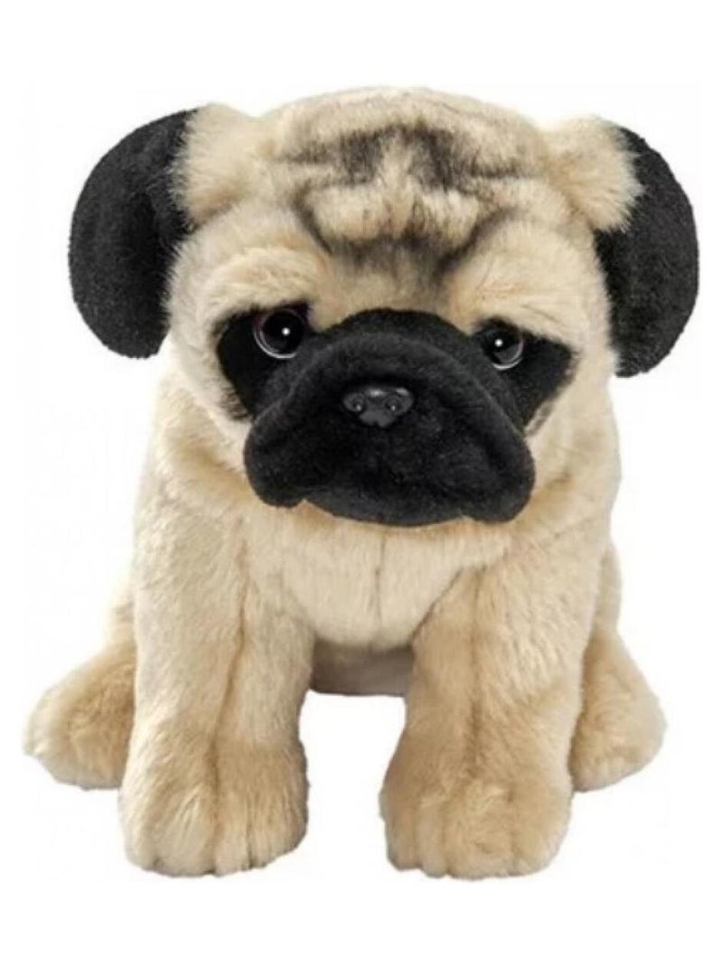 Peluche carlin assis 30 cm Beige - Kiabi