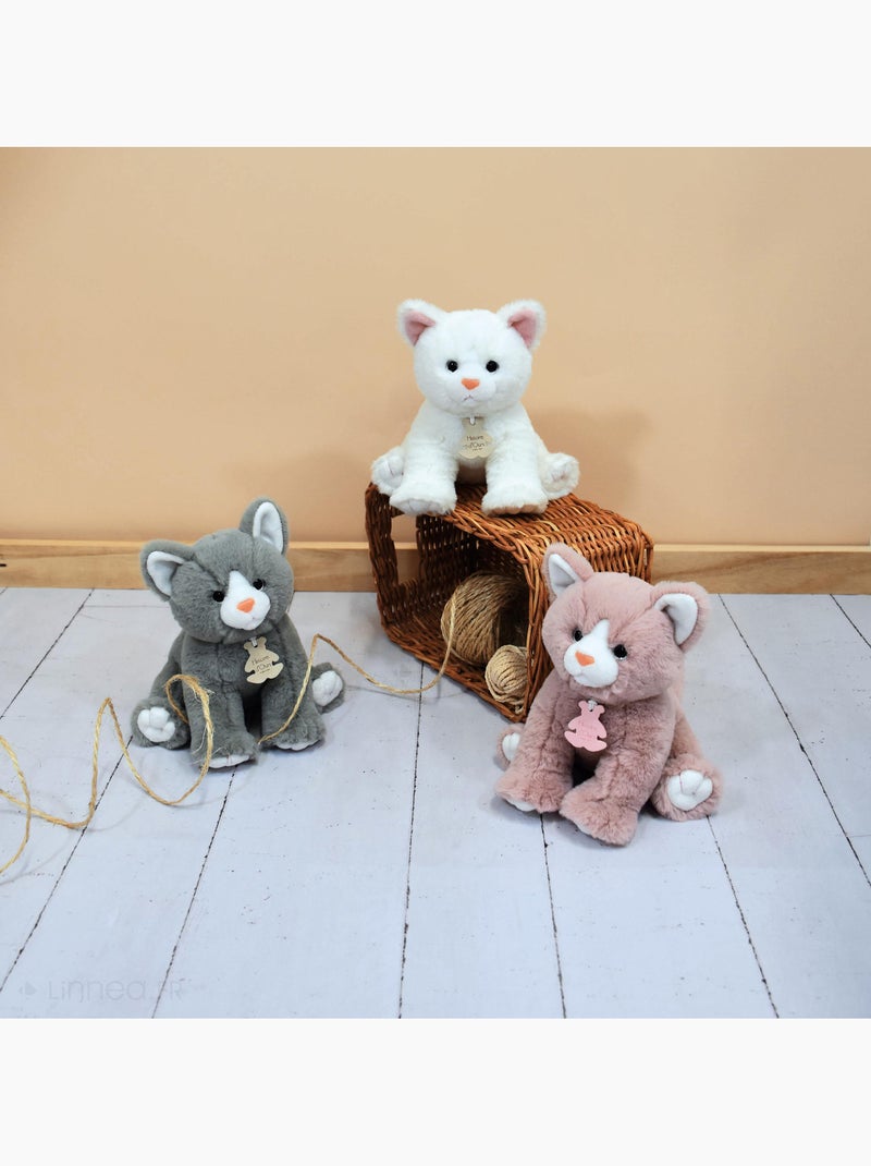 Peluche chat polyester collection LUCKY Blanc - Kiabi