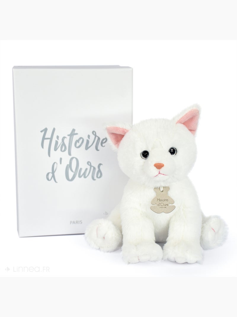 Peluche chat polyester collection LUCKY Blanc - Kiabi
