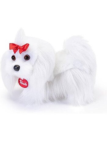 Peluche chien maltais 22 cm