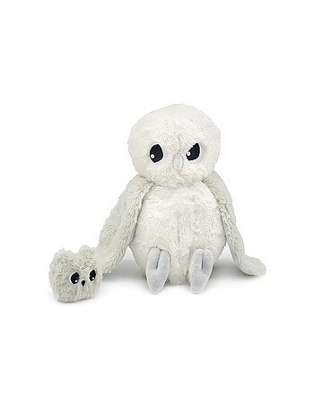 Peluche chouette polaire maman et son bébé