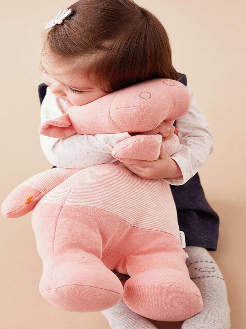 Peluche coton BIO 40cm Lola - Rose - Kiabi - nu€