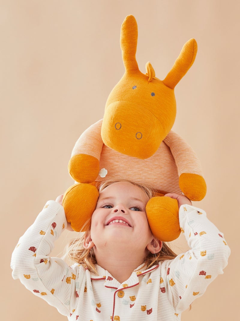 Peluche coton BIO 40cm Paco ocre Noukie's Jaune - Kiabi