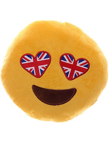 Peluche coussin moelleux Emoji I love Londres Yeux drapeau Anglais