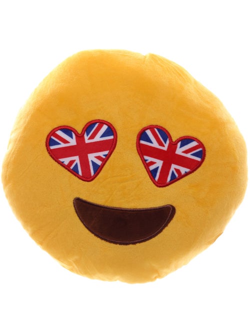 Peluche coussin moelleux Emoji I love Londres Yeux drapeau Anglais - Kiabi
