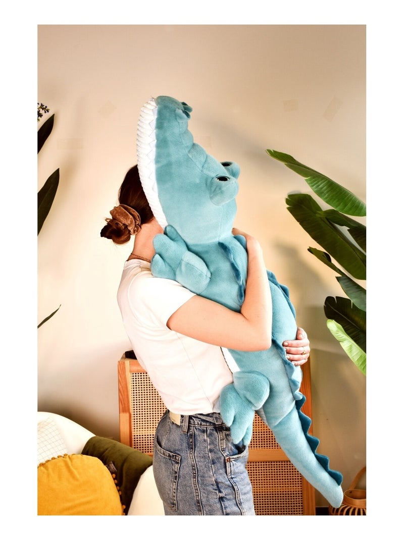 Peluche Crocodile Lagoon 115 cm Bleu - Kiabi