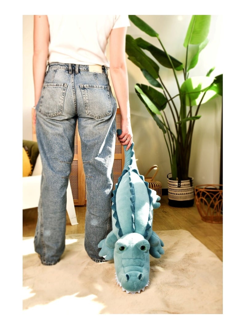Peluche Crocodile Lagoon 85 cm Bleu - Kiabi
