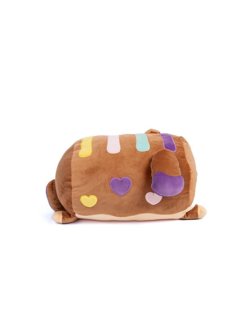 Peluche Cushablez - Coussin Waffles 30cm -Marron Marron - Kiabi