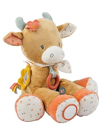 Peluche d'activité vache mila 45 cm