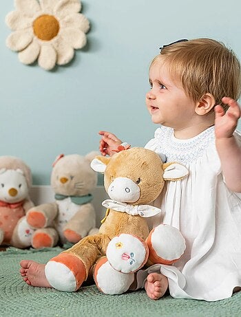 Peluche d'activité vache mila 45 cm