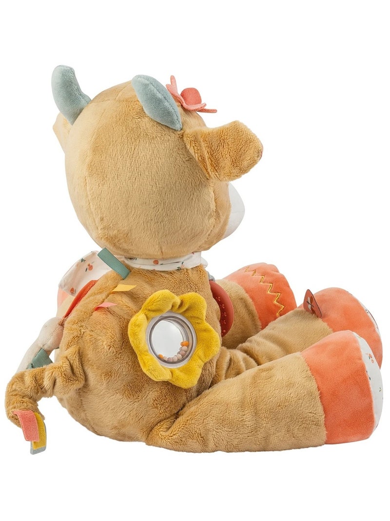 Peluche d'activité Vache Mila 45 cm Orange - Kiabi