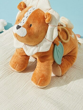 Peluche d'activités Babou en Veloudoux et mousseline, caramel Noukie's