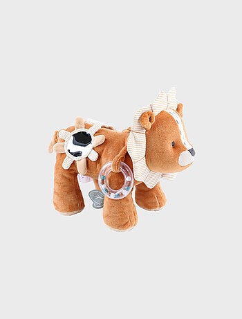 Peluche d'activités Babou en Veloudoux et mousseline, caramel Noukie's