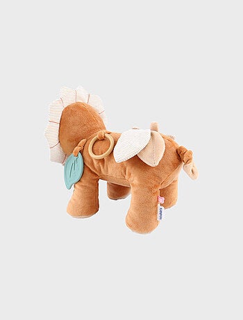 Peluche d'activités Babou en Veloudoux et mousseline, caramel Noukie's
