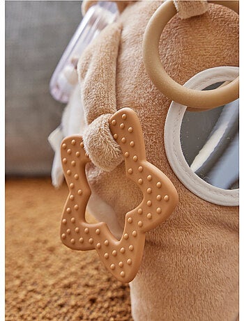 Peluche d'activités Popsie en Veloudoux® et mousseline de coton, poudré Noukie's