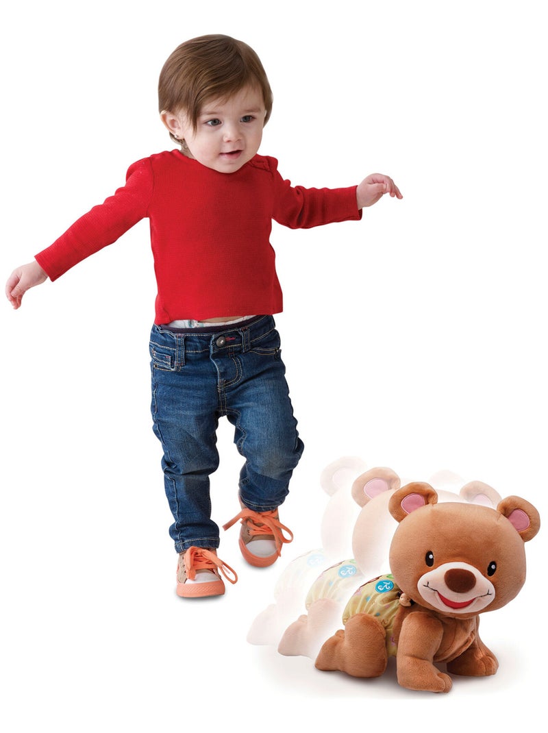 Peluche d'activités musicale Ourson, 1, 2, 3, suis-moi Marron - Kiabi