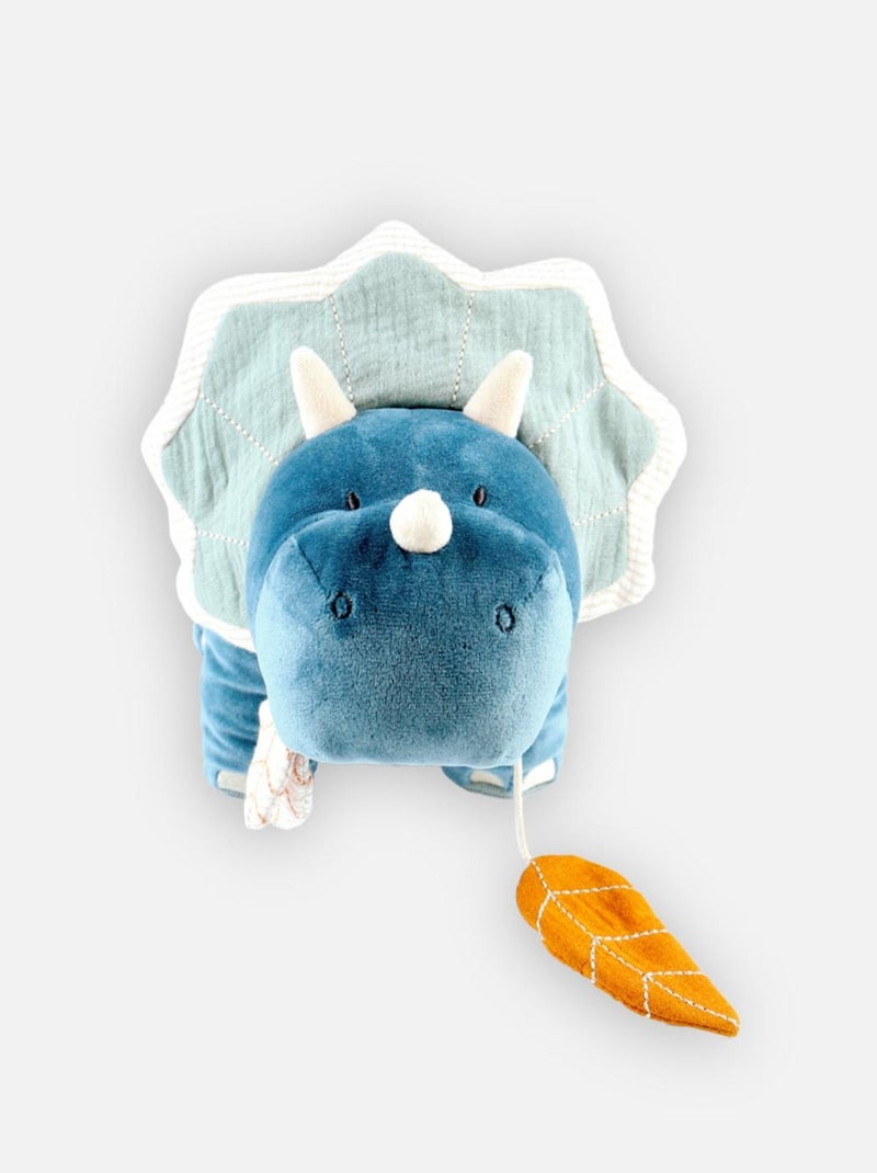Peluche d'activités Ops en Veloudoux et mousseline de coton BIO, Noukie's Bleu - Kiabi